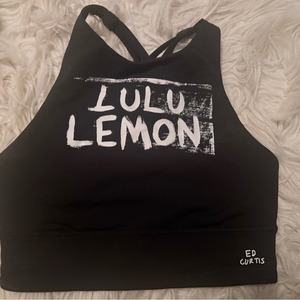 Lululemon Energy High Neck Longline Bra in the Ed Curtis limited edition